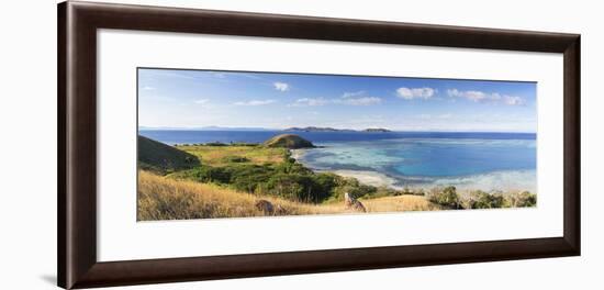 View of Mana Island, Mamanuca Islands, Fiji-Ian Trower-Framed Photographic Print