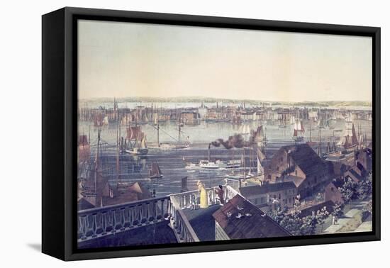 View of Manhattan from Brooklyn, 1837-null-Framed Premier Image Canvas