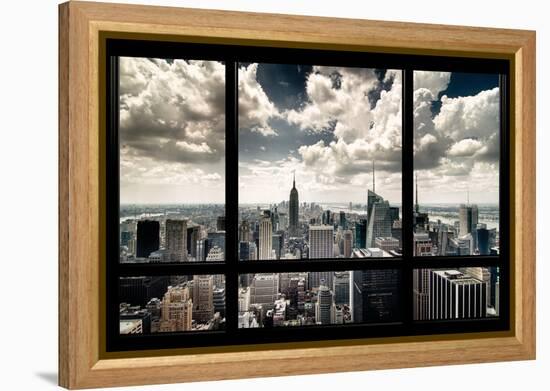 View of Manhattan, New York from Window-Steve Kelley-Framed Premier Image Canvas