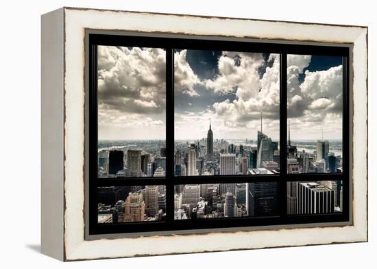 View of Manhattan, New York from Window-Steve Kelley-Framed Premier Image Canvas