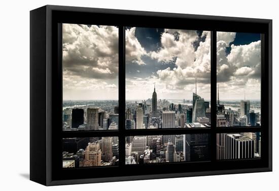 View of Manhattan, New York from Window-Steve Kelley-Framed Premier Image Canvas