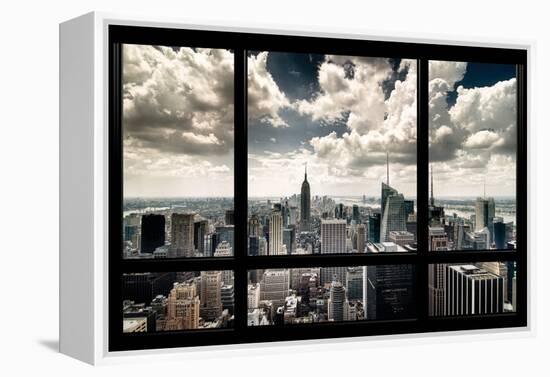 View of Manhattan, New York from Window-Steve Kelley-Framed Premier Image Canvas