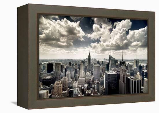 View of Manhattan, New York-Steve Kelley-Framed Premier Image Canvas