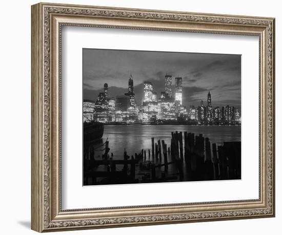 View of Manhattan Skyline from Brooklyn-Bettmann-Framed Photographic Print