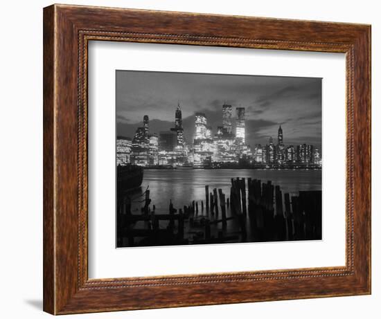 View of Manhattan Skyline from Brooklyn-Bettmann-Framed Photographic Print