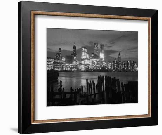 View of Manhattan Skyline from Brooklyn-Bettmann-Framed Photographic Print