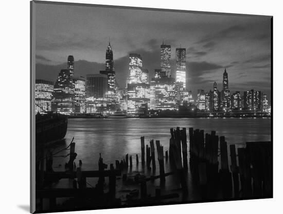 View of Manhattan Skyline from Brooklyn-Bettmann-Mounted Photographic Print