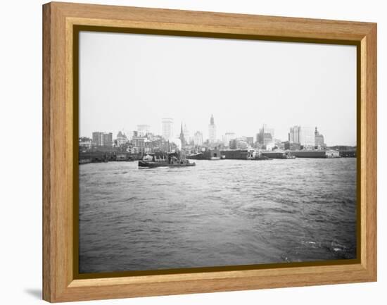 View of Manhattan Skyline-null-Framed Premier Image Canvas