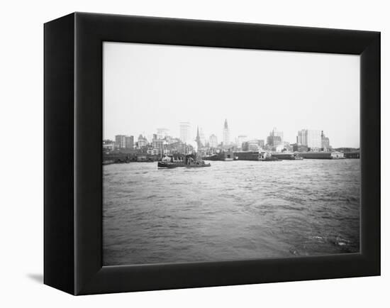 View of Manhattan Skyline-null-Framed Premier Image Canvas