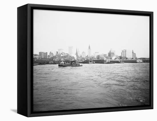 View of Manhattan Skyline-null-Framed Premier Image Canvas