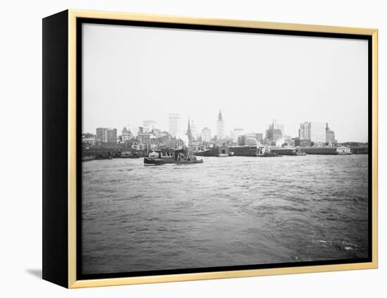 View of Manhattan Skyline-null-Framed Premier Image Canvas