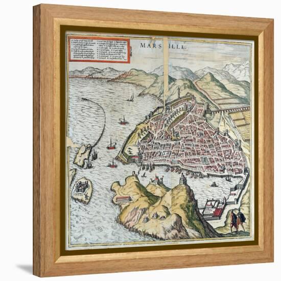 View of Marseille in the 16th Century-Franz Hogenberg-Framed Premier Image Canvas