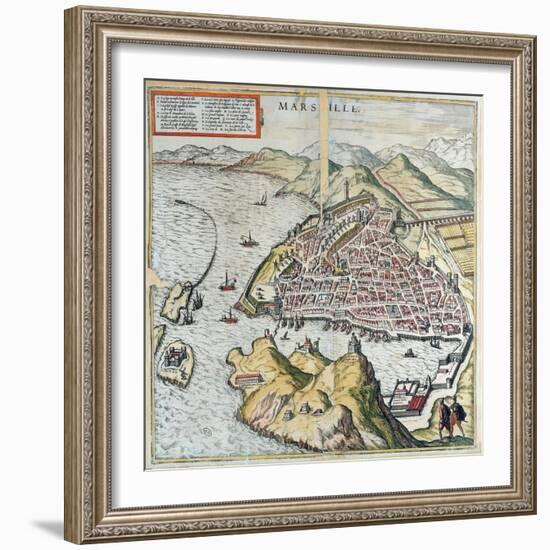 View of Marseille in the 16th Century-Franz Hogenberg-Framed Giclee Print