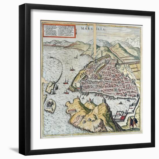 View of Marseille in the 16th Century-Franz Hogenberg-Framed Giclee Print