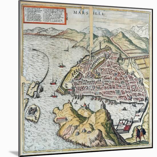 View of Marseille in the 16th Century-Franz Hogenberg-Mounted Giclee Print