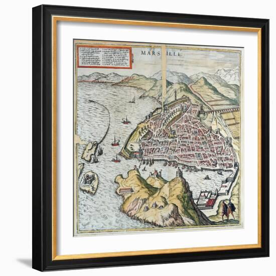 View of Marseille in the 16th Century-Franz Hogenberg-Framed Giclee Print