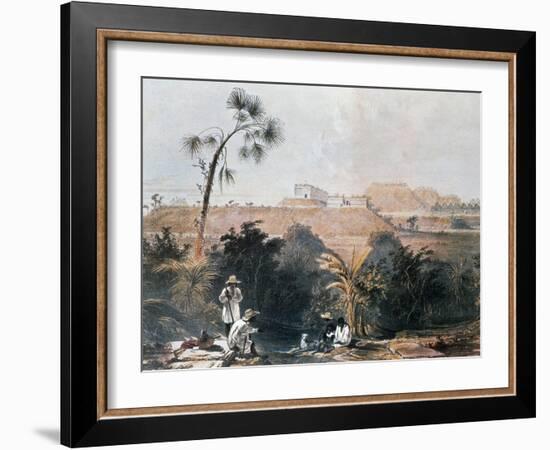 View of Mayan Ceremonial Center of Uxmal, Yucatan, Mexico-Frederick Catherwood-Framed Giclee Print