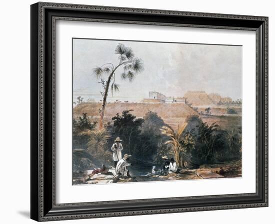 View of Mayan Ceremonial Center of Uxmal, Yucatan, Mexico-Frederick Catherwood-Framed Giclee Print