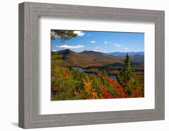 View of McKenzie Pond from Mount Baker, Adirondack Mountains State Park, New York State, USA-null-Framed Photographic Print