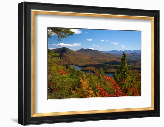 View of McKenzie Pond from Mount Baker, Adirondack Mountains State Park, New York State, USA-null-Framed Photographic Print