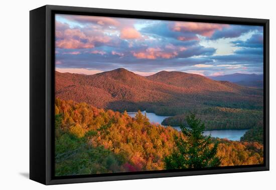 View of McKenzie Pond from Mount Baker, Adirondack Mountains State Park, New York State, USA-null-Framed Premier Image Canvas