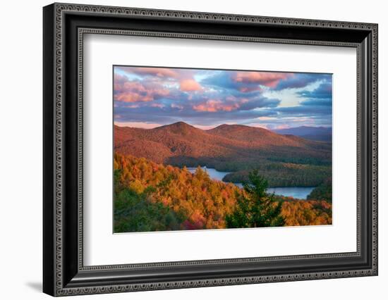 View of McKenzie Pond from Mount Baker, Adirondack Mountains State Park, New York State, USA-null-Framed Photographic Print