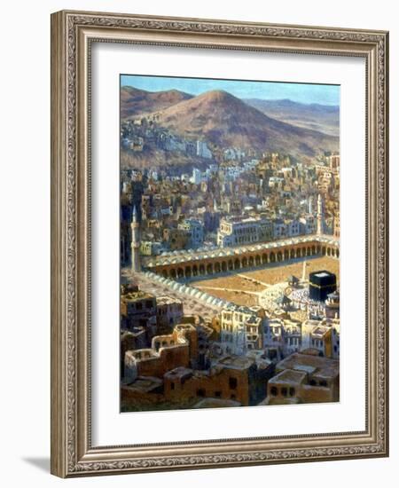 View of Mecca, from La Vie De Mohammed, Prophete D'Allah, C1880-C1920-Etienne Dinet-Framed Giclee Print