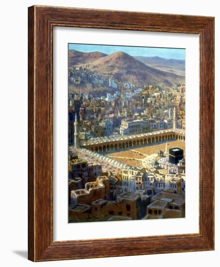 View of Mecca, from La Vie De Mohammed, Prophete D'Allah, C1880-C1920-Etienne Dinet-Framed Giclee Print