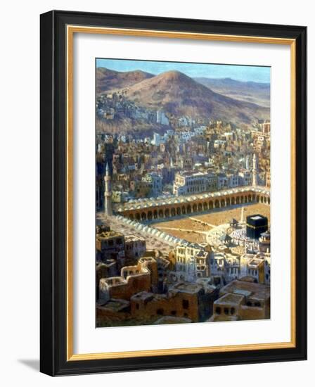 View of Mecca, from La Vie De Mohammed, Prophete D'Allah, C1880-C1920-Etienne Dinet-Framed Giclee Print