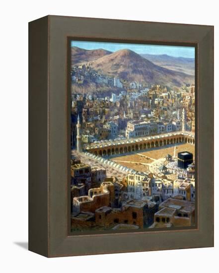 View of Mecca, from La Vie De Mohammed, Prophete D'Allah, C1880-C1920-Etienne Dinet-Framed Premier Image Canvas