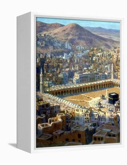 View of Mecca, from La Vie De Mohammed, Prophete D'Allah, C1880-C1920-Etienne Dinet-Framed Premier Image Canvas