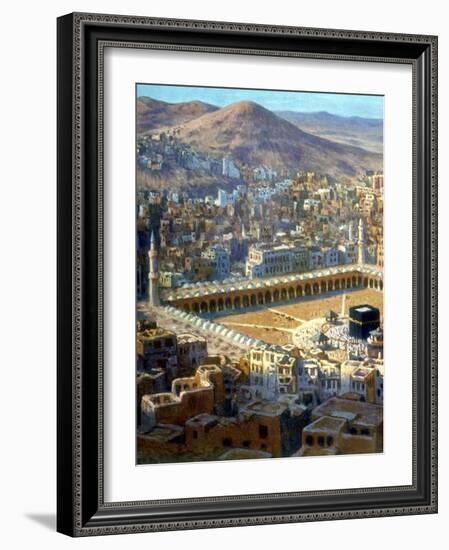 View of Mecca, from La Vie De Mohammed, Prophete D'Allah, C1880-C1920-Etienne Dinet-Framed Premium Giclee Print