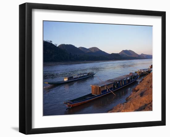 View of Mekong River at Sunset, Luang Prabang, Laos, Indochina, Southeast Asia-Alison Wright-Framed Photographic Print