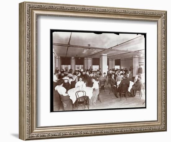 View of Men and Women Dining in a Cafeteria at Parke, Davis and Co., Chemists, Hudson and Vestry…-Byron Company-Framed Giclee Print