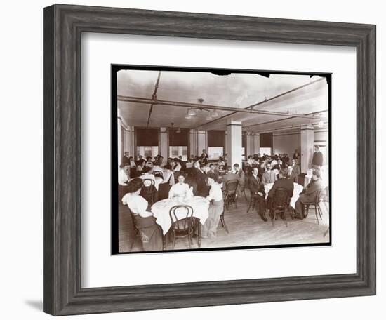 View of Men and Women Dining in a Cafeteria at Parke, Davis and Co., Chemists, Hudson and Vestry…-Byron Company-Framed Giclee Print