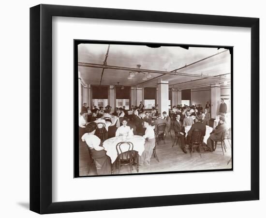 View of Men and Women Dining in a Cafeteria at Parke, Davis and Co., Chemists, Hudson and Vestry…-Byron Company-Framed Giclee Print