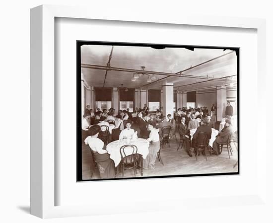 View of Men and Women Dining in a Cafeteria at Parke, Davis and Co., Chemists, Hudson and Vestry…-Byron Company-Framed Giclee Print