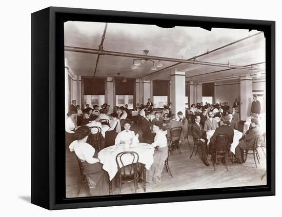 View of Men and Women Dining in a Cafeteria at Parke, Davis and Co., Chemists, Hudson and Vestry…-Byron Company-Framed Premier Image Canvas