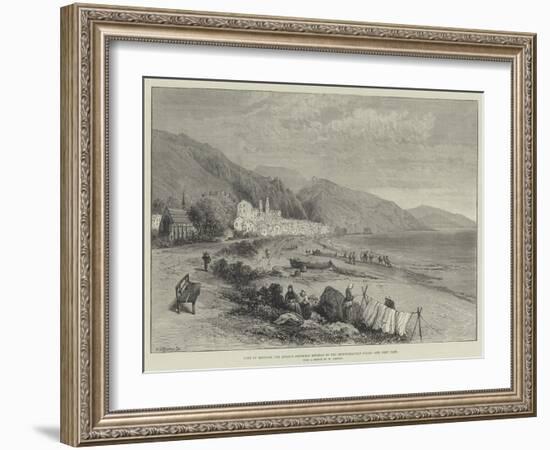 View of Mentone, the Queen's Southern Retreat on the Mediterranean Coast-William 'Crimea' Simpson-Framed Giclee Print