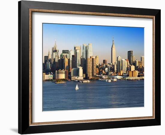 View of Midtown Manhattan across the Hudson River, Manhattan, New York City, New York, United State-Gavin Hellier-Framed Photographic Print