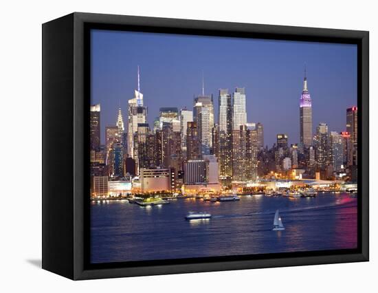View of Midtown Manhattan across the Hudson River, Manhattan, New York City, New York, United State-Gavin Hellier-Framed Premier Image Canvas