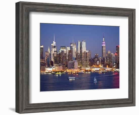 View of Midtown Manhattan across the Hudson River, Manhattan, New York City, New York, United State-Gavin Hellier-Framed Photographic Print