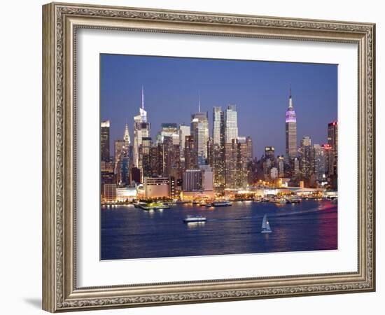 View of Midtown Manhattan across the Hudson River, Manhattan, New York City, New York, United State-Gavin Hellier-Framed Photographic Print