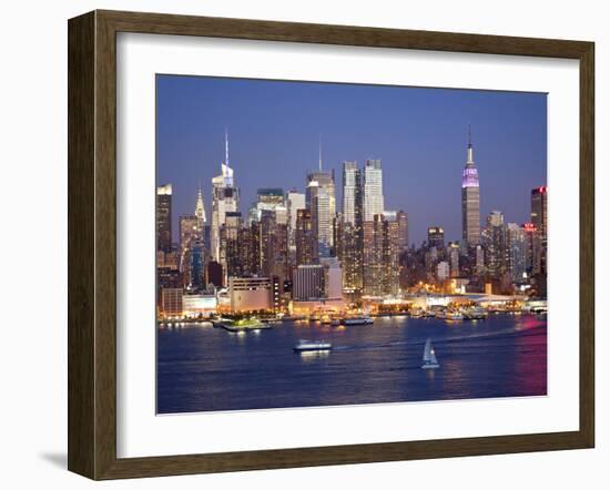 View of Midtown Manhattan across the Hudson River, Manhattan, New York City, New York, United State-Gavin Hellier-Framed Photographic Print