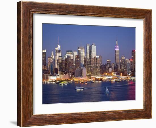 View of Midtown Manhattan across the Hudson River, Manhattan, New York City, New York, United State-Gavin Hellier-Framed Photographic Print