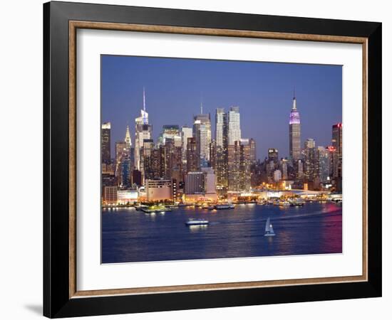 View of Midtown Manhattan across the Hudson River, Manhattan, New York City, New York, United State-Gavin Hellier-Framed Photographic Print