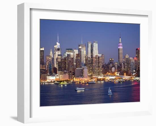 View of Midtown Manhattan across the Hudson River, Manhattan, New York City, New York, United State-Gavin Hellier-Framed Photographic Print