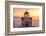 View of miniature Greek Orthodox church on coastal road near Assos, Kefalonia, Ionian Islands-Frank Fell-Framed Photographic Print