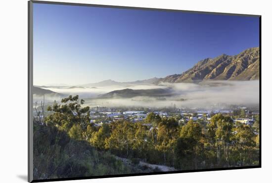 View of mist over Montagu at dawn, Western Cape, South Africa, Africa-Ian Trower-Mounted Photographic Print