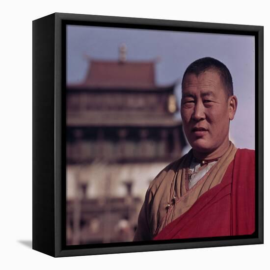 View of Mongolian lama-Werner Forman-Framed Premier Image Canvas